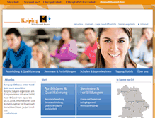 Tablet Screenshot of kolping-bildungswerk-bayern.de